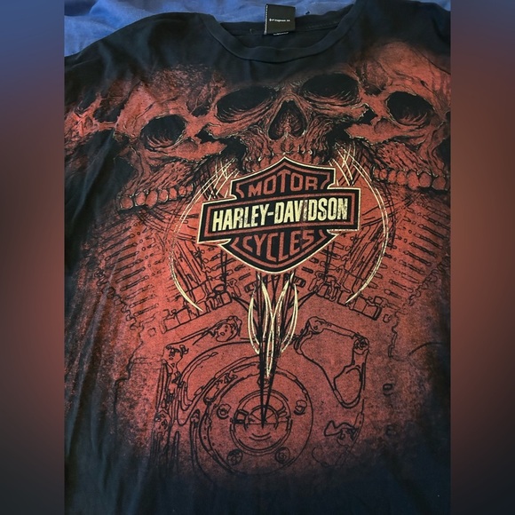 Harley-Davidson Black and Red Short Sleeve Tee - Picture 2 of 6